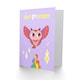 image 2 of Kawaii Cute Flying Pink Owl Age 6 Year Old Child Kids 6th Birthday Card