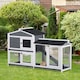 image 2 of PawHut 2-Tier Wooden Rabbit Hutch Guinea Pig House Pet Cage Outdoor w/ Tray Ramp