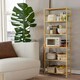 image 6 of 6 Tier Wooden Storage Rack With Adjustable Shelves Natural Brown Brown | One Size