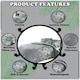 image 2 of VELVETIO Feathers Geometric Printed Duvet Cover Set Reversible Polycotton Beddings Grey | Single