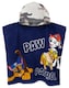 image 1 of Paw Patrol Towelling Poncho Boys | Kids Navy Grey Camo Marshall Rubble Chase Rescue Pups Bath Beach Towel | Hooded Cotton Robe One Size