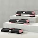 image 7 of HOMCOM Aerobic Step Three-Level Adjustable Exercise Stepper, Black and Pink