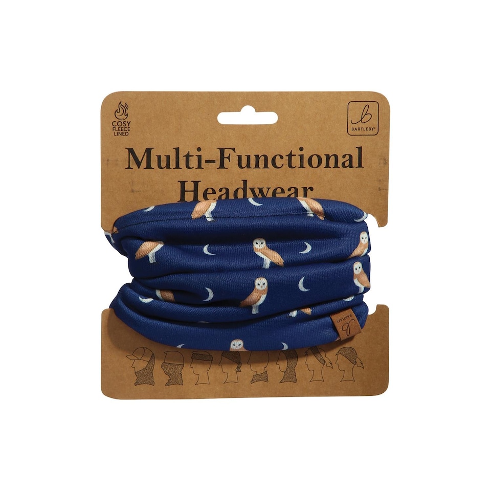 Bartleby Multifunctional Fleece Lined Snood Headwear Barn Owl