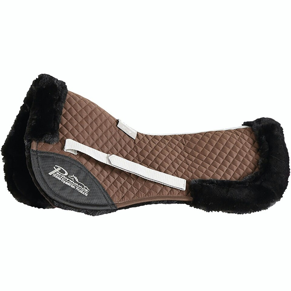 Performance Horse Half Pad - Brown - 15in - 16.5in