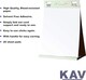 image 4 of KAV Tabletop Self Stick Flipchart Paper Pad with Dry Erase Pens, 58.5x50cm Plain 20 Sheets with Non-Toxic Markers for White Boards