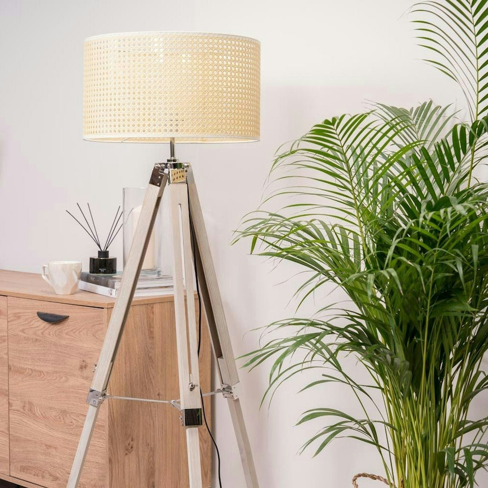 image 1 of ValueLights Modern Natural Woven Rattan Wicker Effect Ceiling Pendant Light Shade