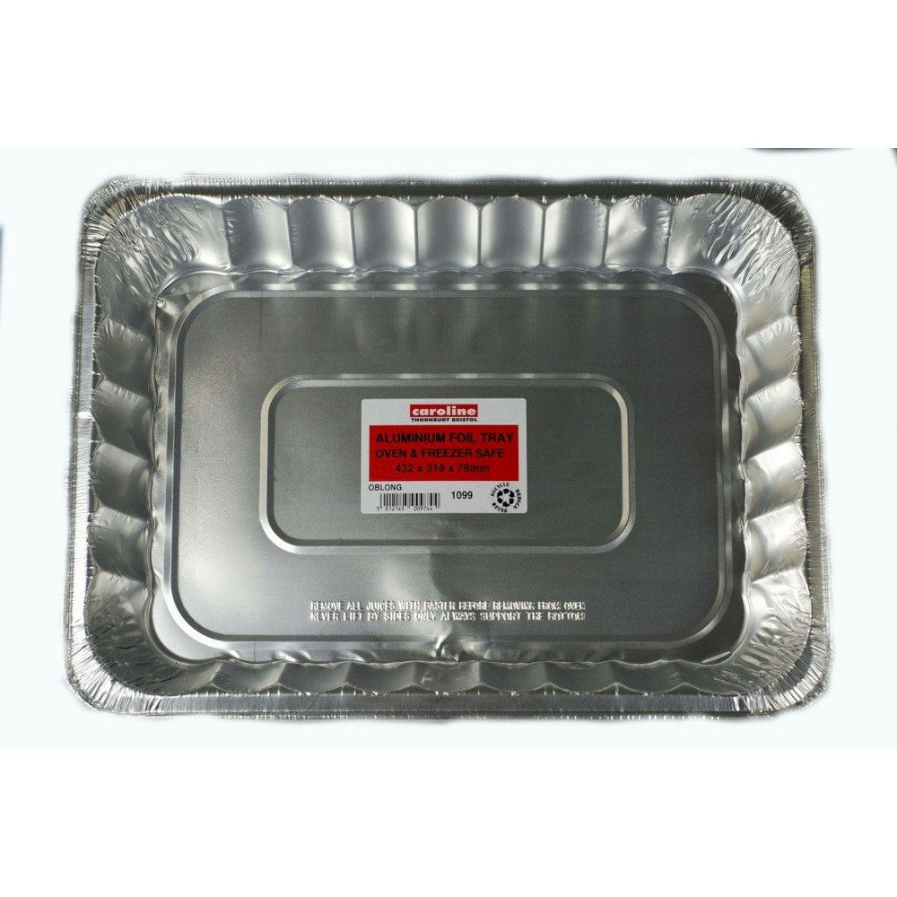 Caroline Oblong Tray - Silver - One Size (UTST518)