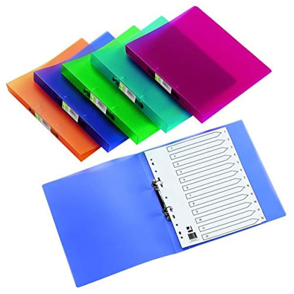 image 1 of Frosted A4 25mm Capacity Clear 2 Ring Binder