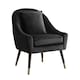 image 1 of Octavia Velvet Fabric Accent Chair - Black