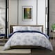 image 1 of Hyogo Japanese-Inspired Luxury Double Gauze Cotton Duvet Cover Set Blue | White | Single