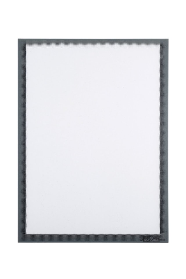 image 1 of Durable Magnetic Easy-Insertion Info Pocket Signage for Metal | 5 Pack | A4 Grey