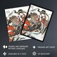 image 2 of Mystical Bird Woman with Flute Vintage Wall Art Print Hokusai 18x24"