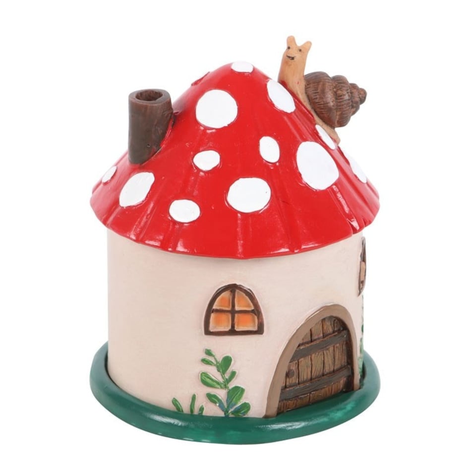 image 1 of Mushroom House Incense Cone Burner