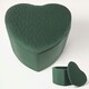 image 1 of Homescapes Arundel Heart-Shaped Velvet Footstool with Storage, Emerald