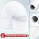 image 7 of SPARES2GO Vent Hose for Zanussi Tumble Dryer PVC Aluminium Foil Insulated Duct Outlet Pipe (4" x 2.5m)