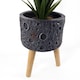 image 5 of Large Planters Plant Pots Large Lunar Black Planter 35cm x 24cm Botanik | Grey