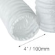 image 2 of SPARES2GO Universal 4m Tumble Dryer Vent Hose + Connection Adapter Kit