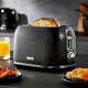image 2 of GEEPAS 1.7L Digital Electric Kettle 2 Slice Bread Toaster & Microwave Kitchen Combo Set Black