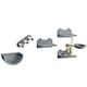 image 1 of PawHut Wall Mounted Cat Tree 4PC Kitten Activity Centre with Sisal, Grey
