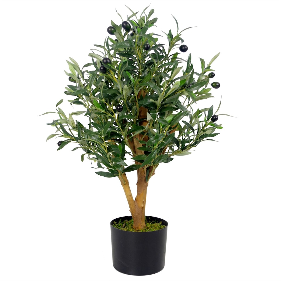 image 1 of 65cm Luxury Artificial Olive Tree Bush - Premium Range | Green | 2ft