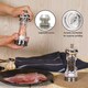 image 4 of Buckingham Clear Acrylic Classic Salt & Pepper Mill Set with Stainless Steel Band