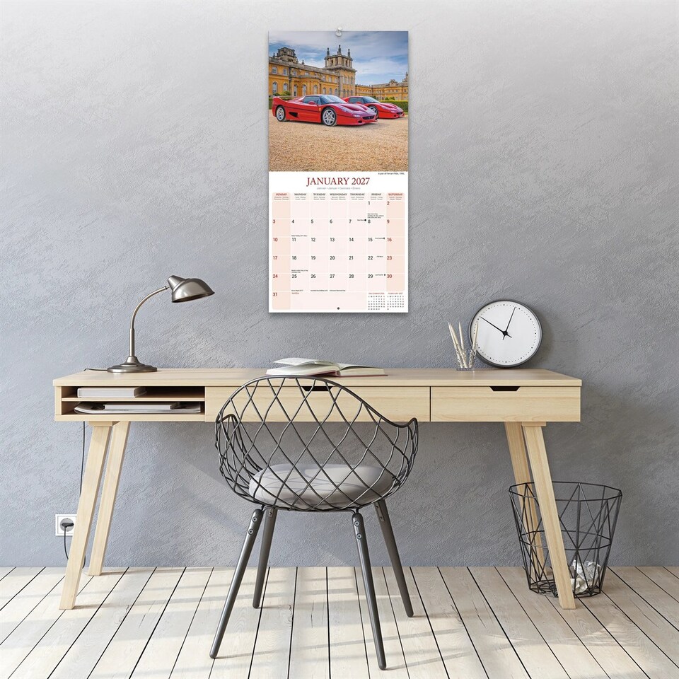 image 1 of Classic Sports Cars Calendar 2027, Wall Calendars, Month To View, Transport, Gift
