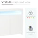 image 4 of HOMCOM Modern High Gloss RGB LED Cabinet Cupboard Sideboard Console White