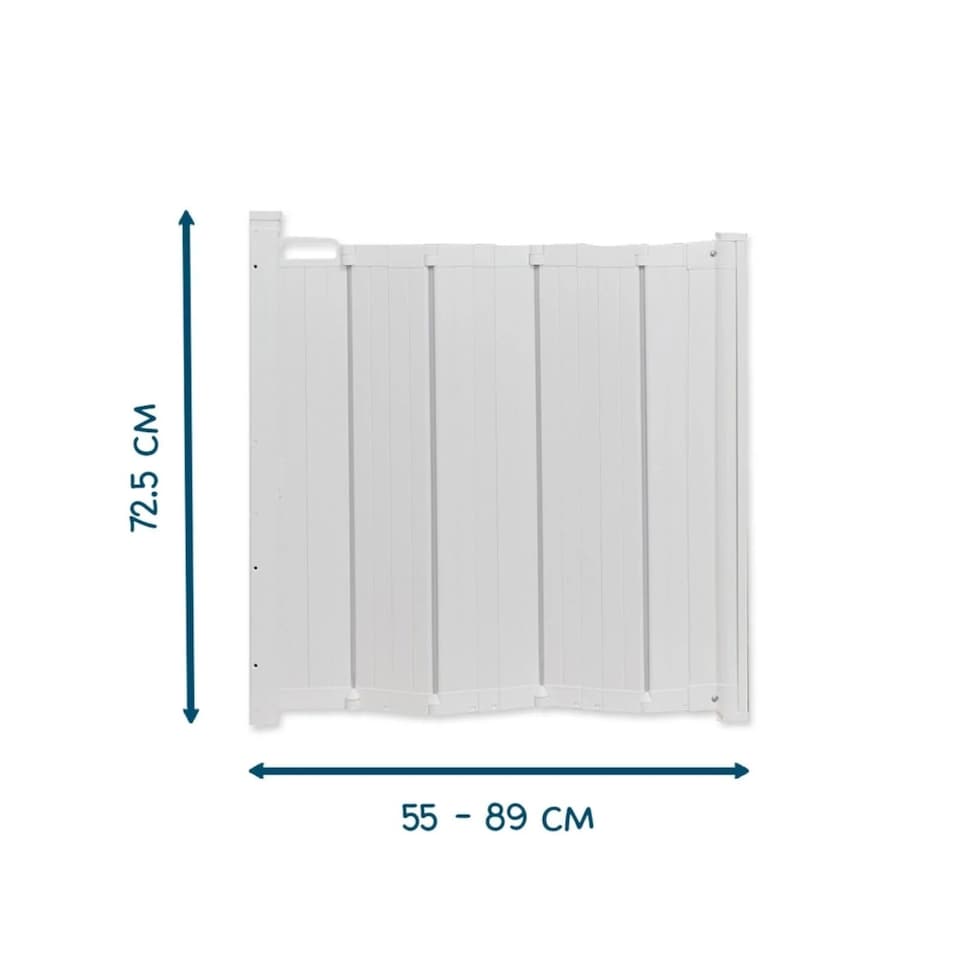 image 1 of BabyDan Alma Foldable Baby Gate 55 - 89cm White