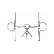 Shires Jointed Horse Full Cheek Snaffle Bit - Silver - 5in