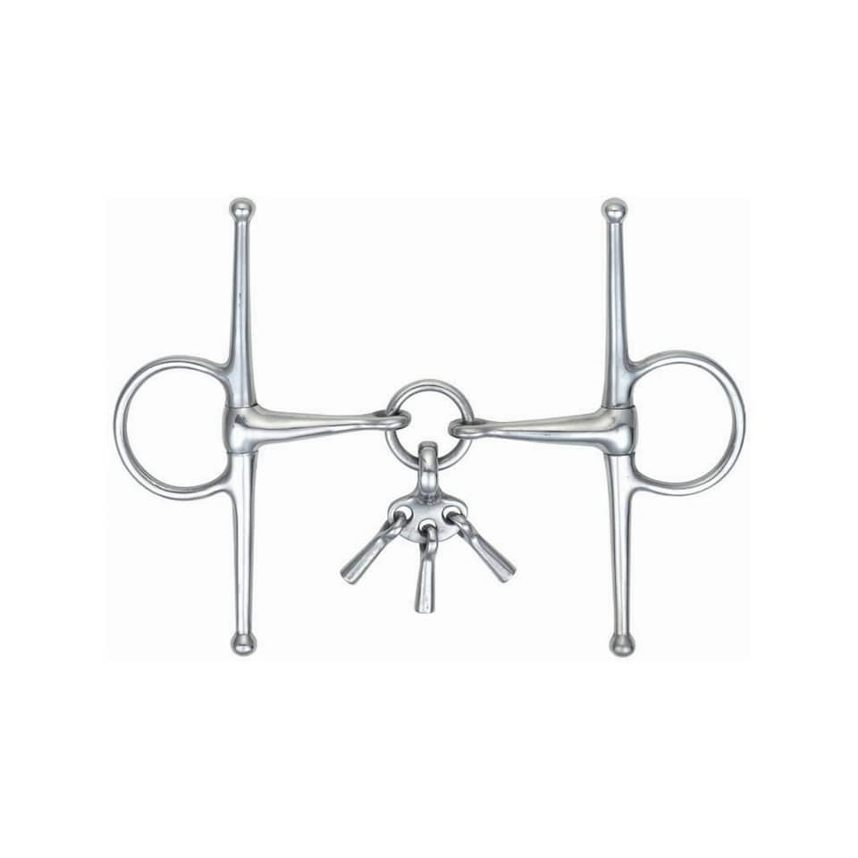 Shires Jointed Horse Full Cheek Snaffle Bit - Silver - 5in