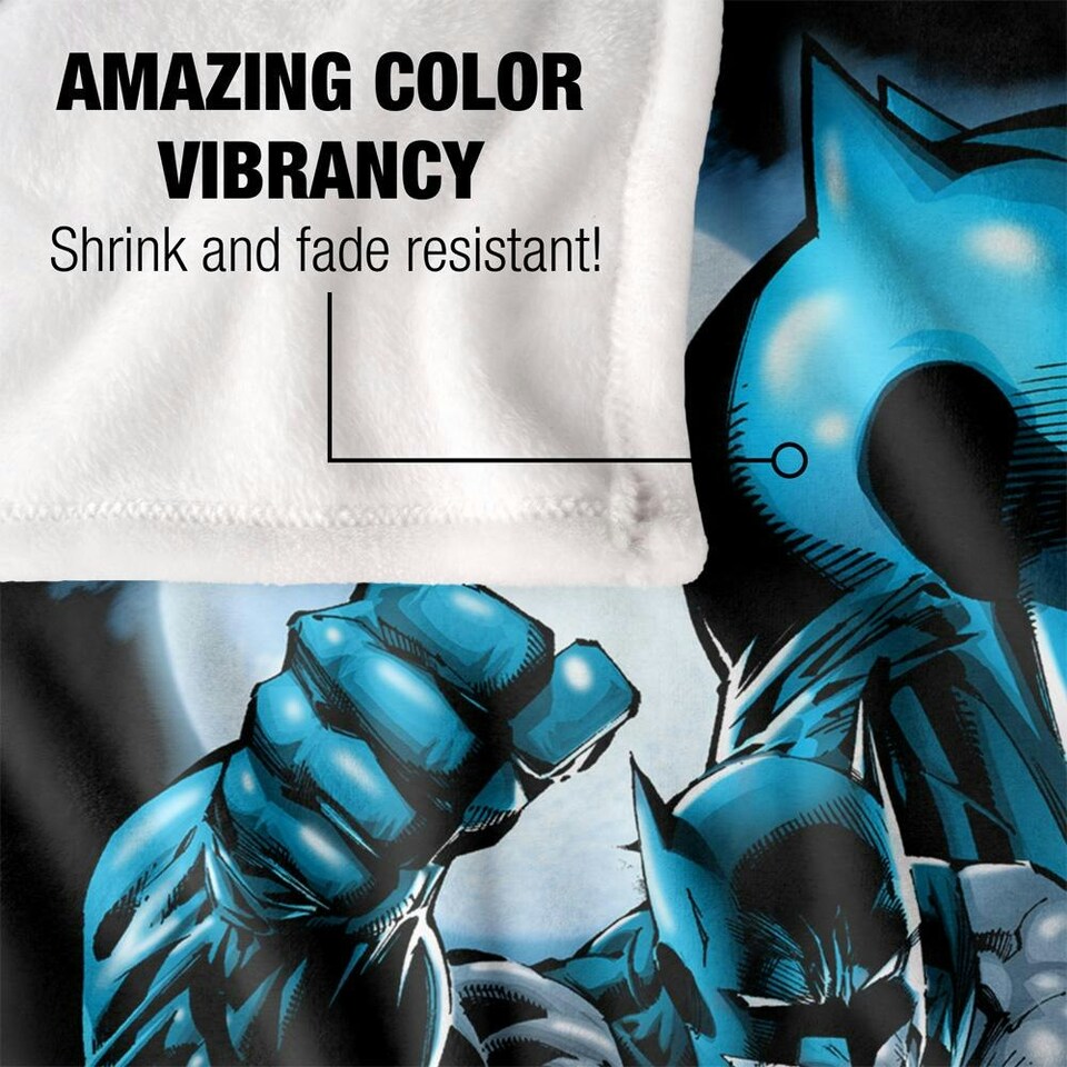 image 1 of Batman Action Pose Blanket - Multicoloured - One Size