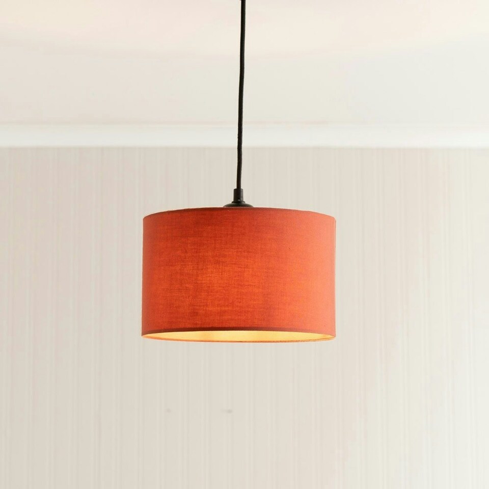 image 1 of ValueLights Reni Small Rust Lamp Shade Orange