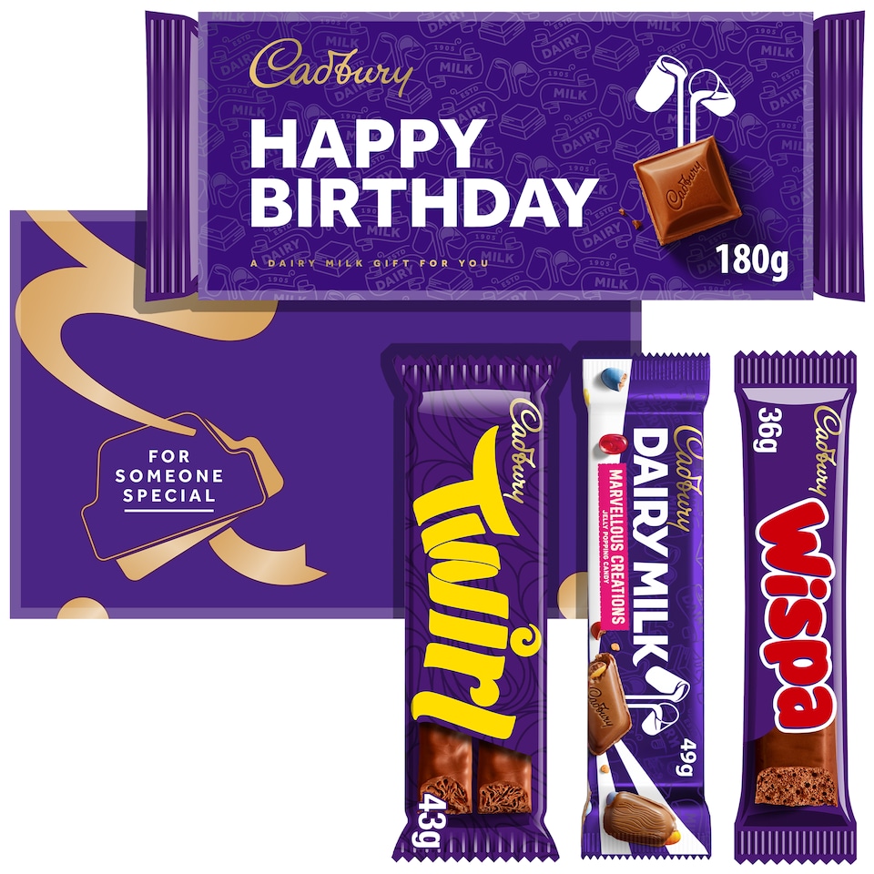 image 1 of Cadbury Happy Birthday Letterbox Chocolate Gift