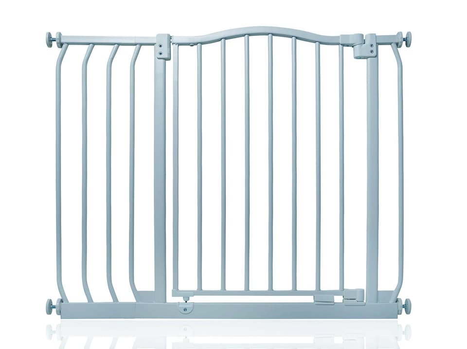 image 1 of Safetots Curved Top Safety Gate, 89cm - 98cm, Matt Grey, Pressure Fit Stair Gate, Baby Gate for Doors Hallways and Spaces, Safety Barrier, Easy Installation