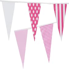 Pink Mix Baby Shower Party Bunting 10m with 20 Pennants