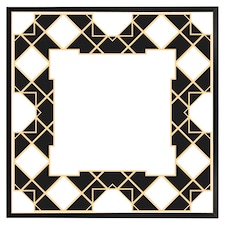 Art dco diamond border (Picture Frame) Black | S