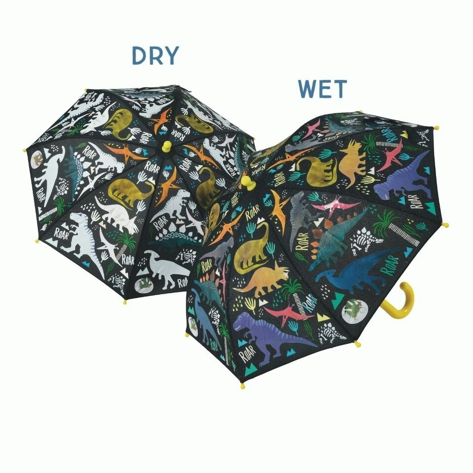 Floss & Rock Kids Umbrella Colour Changing - Dino Multi