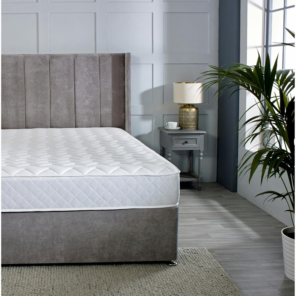 image 1 of Astral Grey Hybrid Mattress - 19cm Deep, Soft Feel | Grey | European Small Single