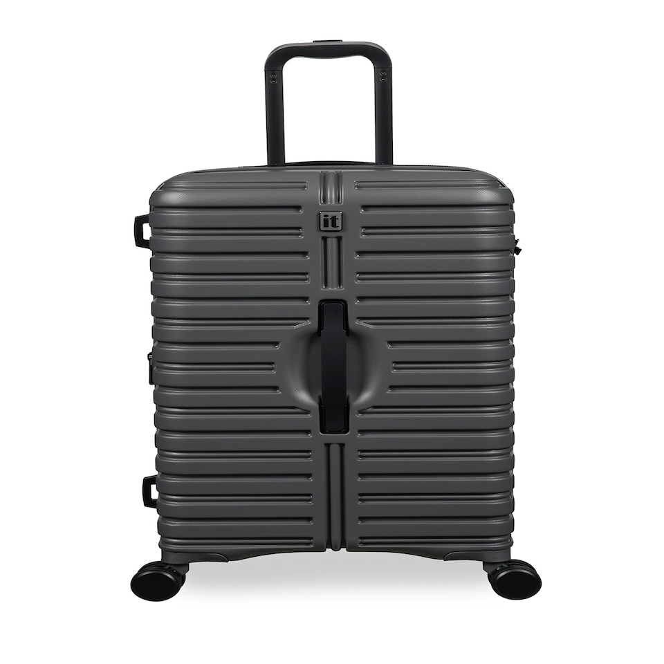 image 1 of IT Luggage Jumbo Charcoal Medium Suitcase with TSA Lock Grey | Medium