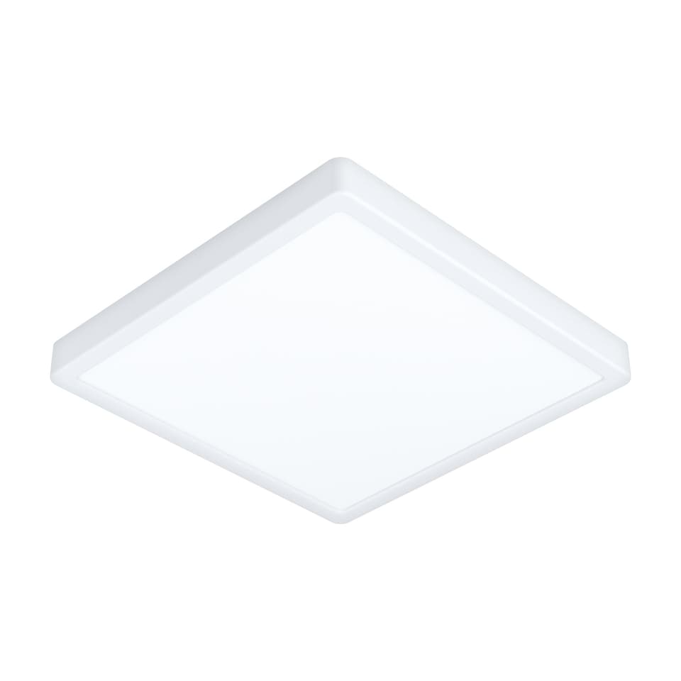image 1 of EGLO Fueva 6 Ultra-Slim White Square LED Ceiling Light WBS White