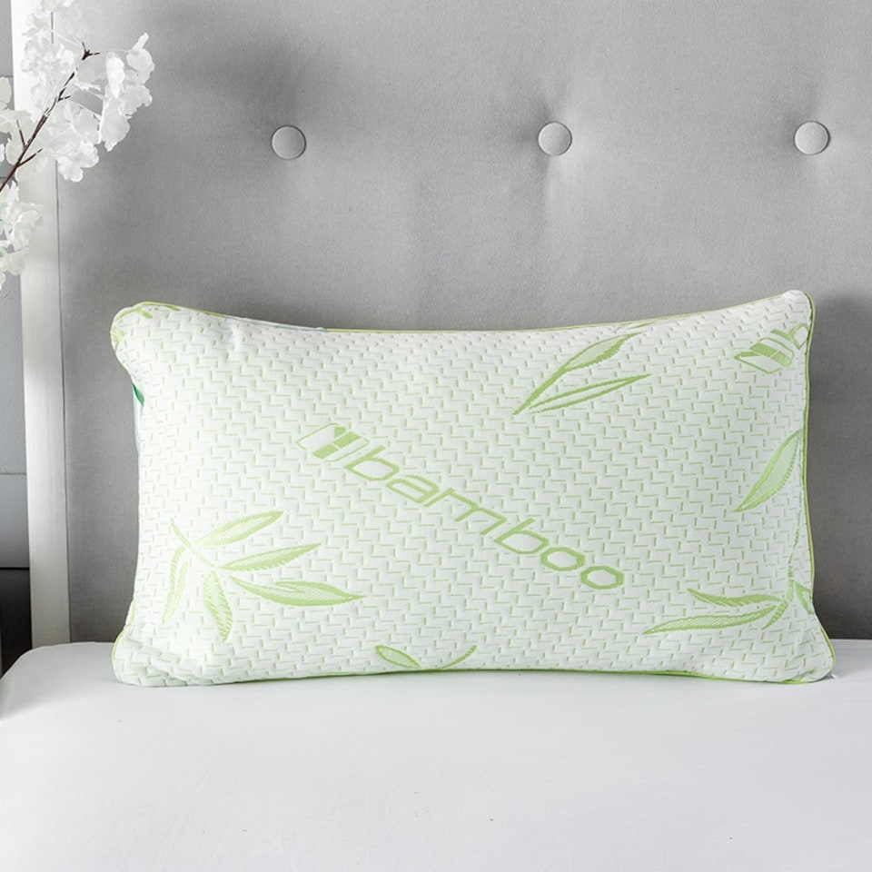 image 1 of Rayon From Bamboo Organic Memory Foam Pillow Anti Allergy Support Green