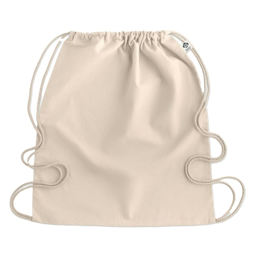 image 1 of MidOcean Yuki Organic Cotton Drawstring Bag - Beige - One Size Brown