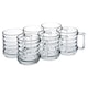 image 6 of 320ml Mugs Modern Clear Glass Tea Coffee Cups Hot Drinks Latte Glasses Set of 6