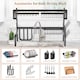image 5 of HOMCOM 2 Tier Dish Rack, Over The Sink Dish Drainer Rack for Kitchen, Black