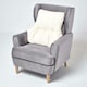 image 2 of Homescapes Cream Cotton Back Support Cushion | Cream | Cream | H 58 x W 68 x D 15 cm