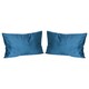 image 1 of Nicola Spring Rectangle Velvet Cushions - 60cm x 40cm - Blue - Pack of 2 | Blue | Blue