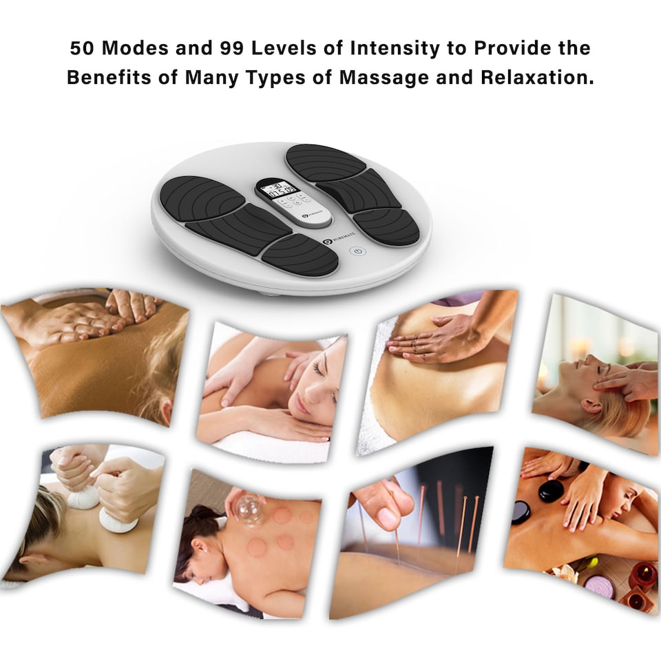 image 1 of Foot Massager with 99 Intensity Levels & 50 Modes, EMS & TENS Medically Certified