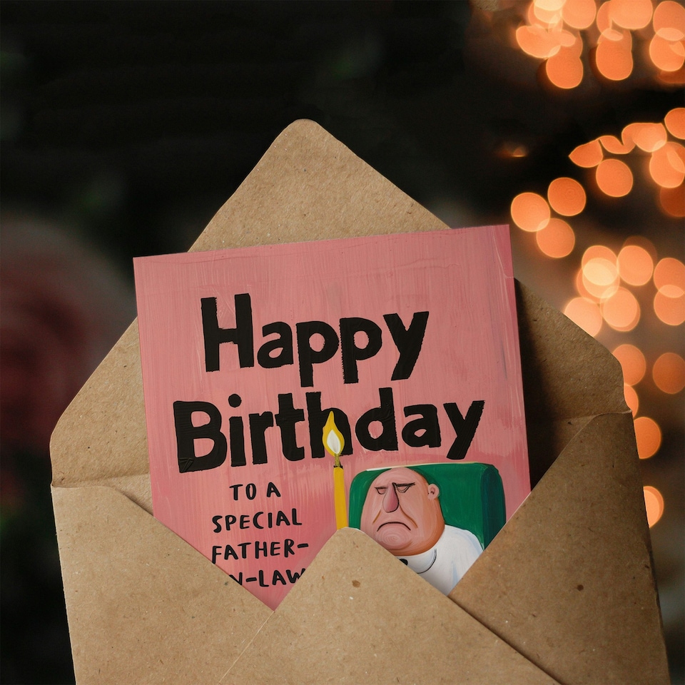 image 1 of Special Grumpy Man Cake Fun Joke Father Funny Birthday Card
