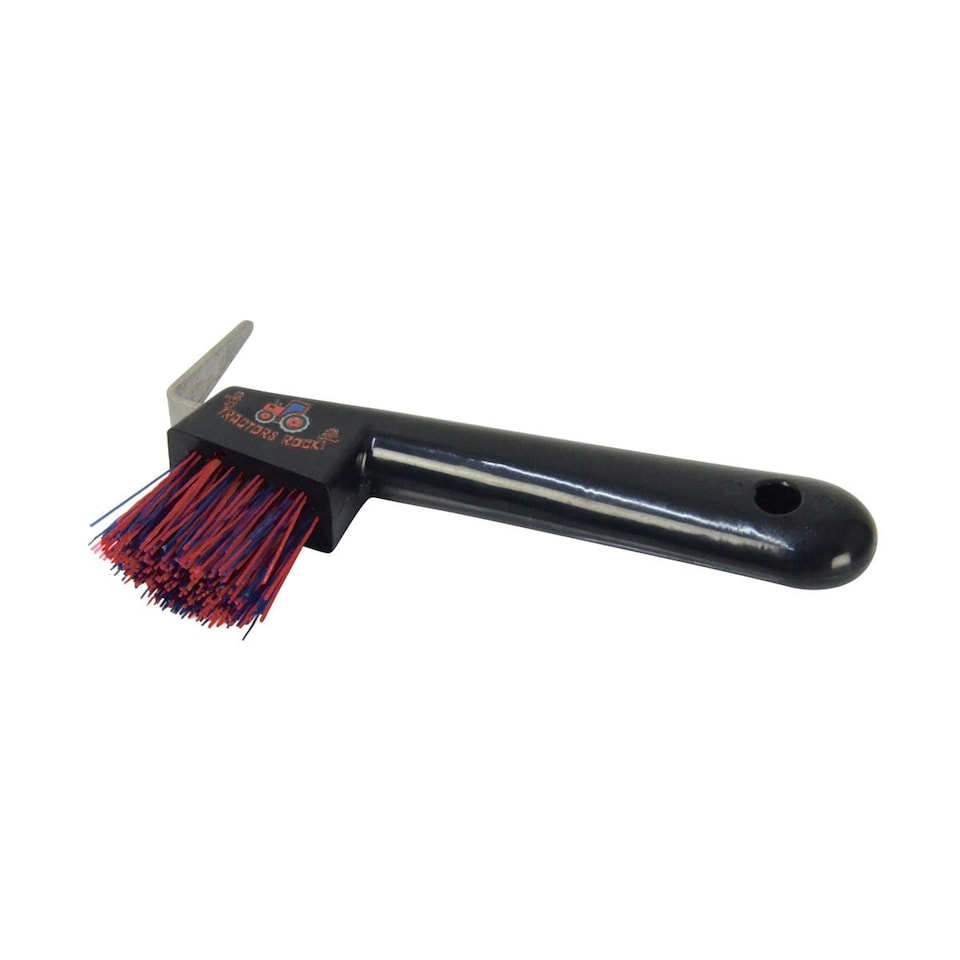 Hy Tractors Rock Horse Hoof Pick - Navy/Red - 16cm x 8.5cm