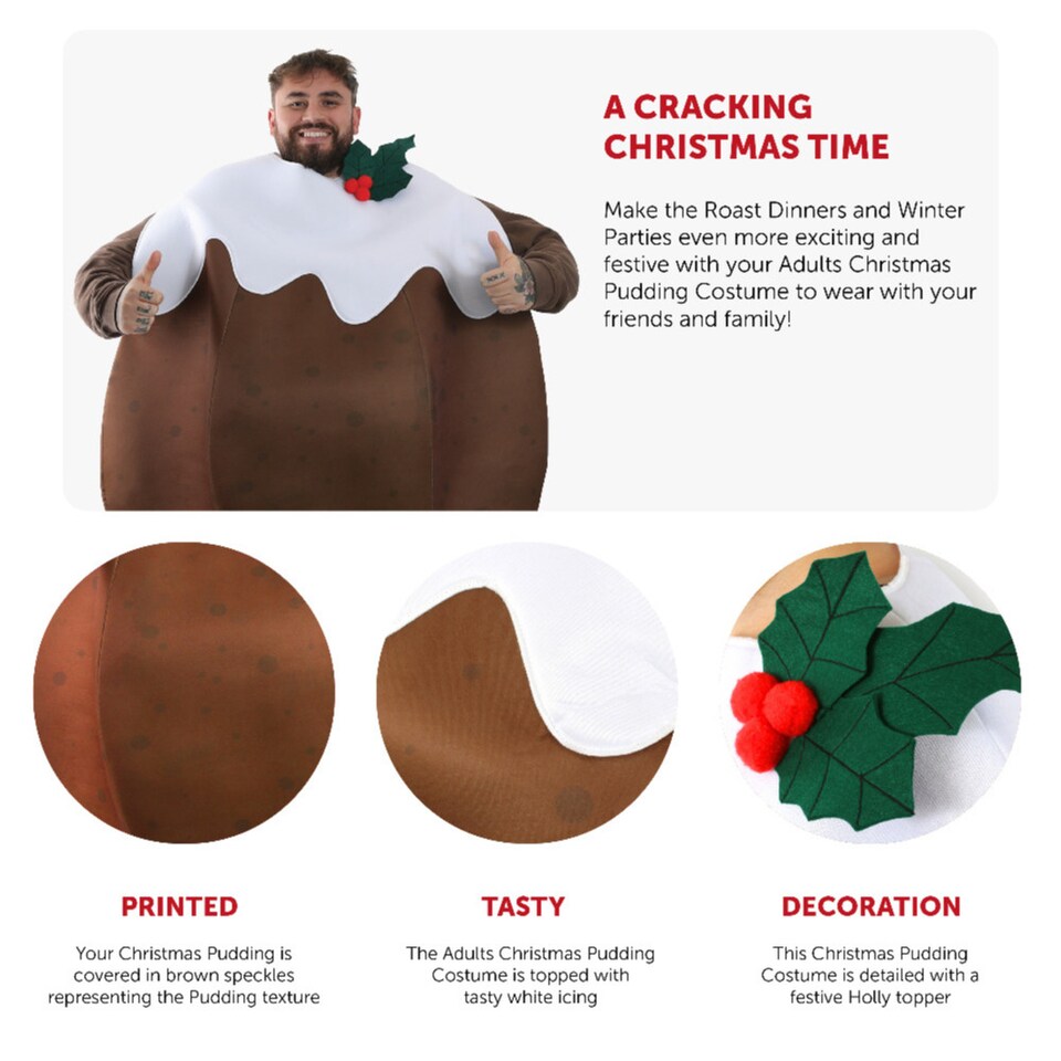 image 1 of Christmas Pudding Costume | Multi | One Size